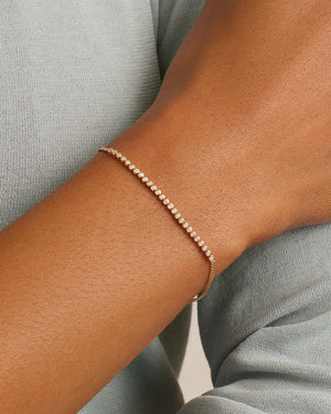14K Classic Diamond Row Bracelet