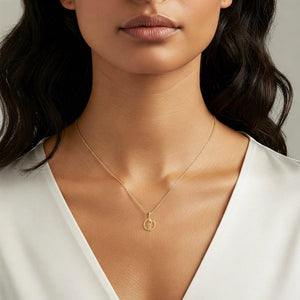 Enchanting 14K Yellow Gold Little Boy Pendant Necklace with 18" Elegant Chain.