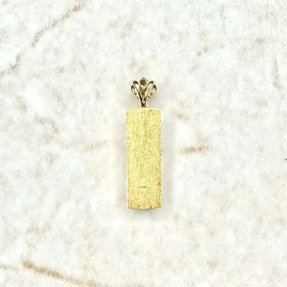 24K Pure Gold Bar Pendant - 24K Solid Gold Bullion Pendant - Pure Gold Pendant - 24K Gold Ingot Pendant - Gold Bar Charm - Holiday Gift