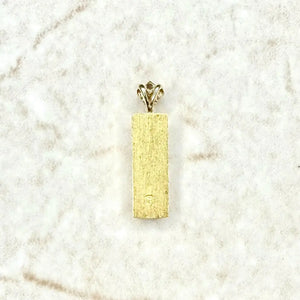 24K Pure Gold Bar Pendant - 24K Solid Gold Bullion Pendant - Pure Gold Pendant - 24K Gold Ingot Pendant - Gold Bar Charm - Holiday Gift