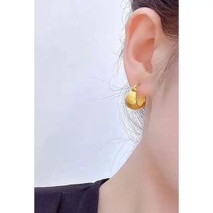 24K Pure Gold, 24K Gold Earrings, Gold U Shape Earrings, Gold Hoop Earrings, Gold Huggies, 24K Solid Gold Earrings, Gold Statement Earrings