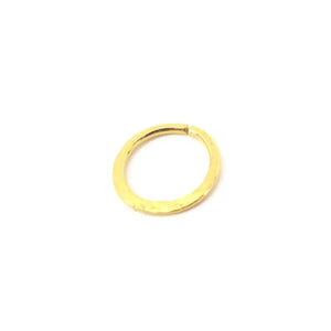 24K Solid Gold Hammered Huggie Earrings - Luxurious Seamless Pure Gold Hoops.