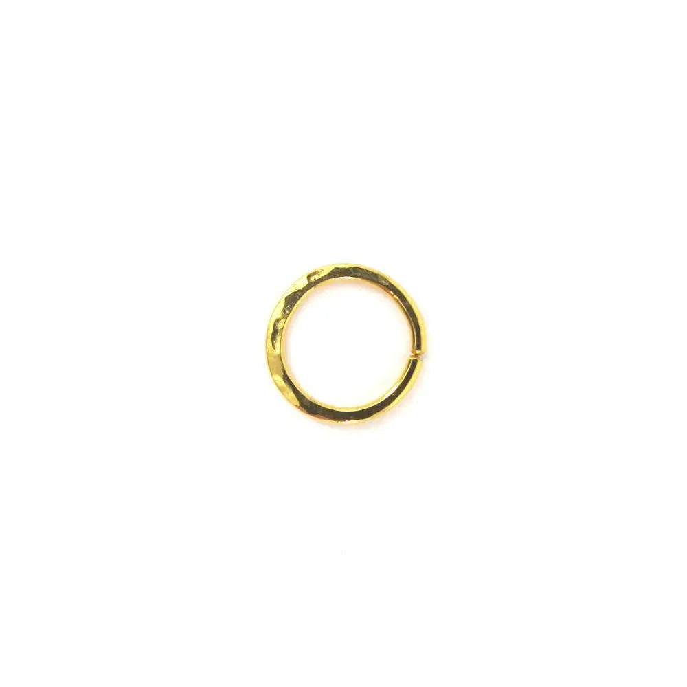 24K Solid Gold Hammered Huggie Earrings - Luxurious Seamless Pure Gold Hoops.