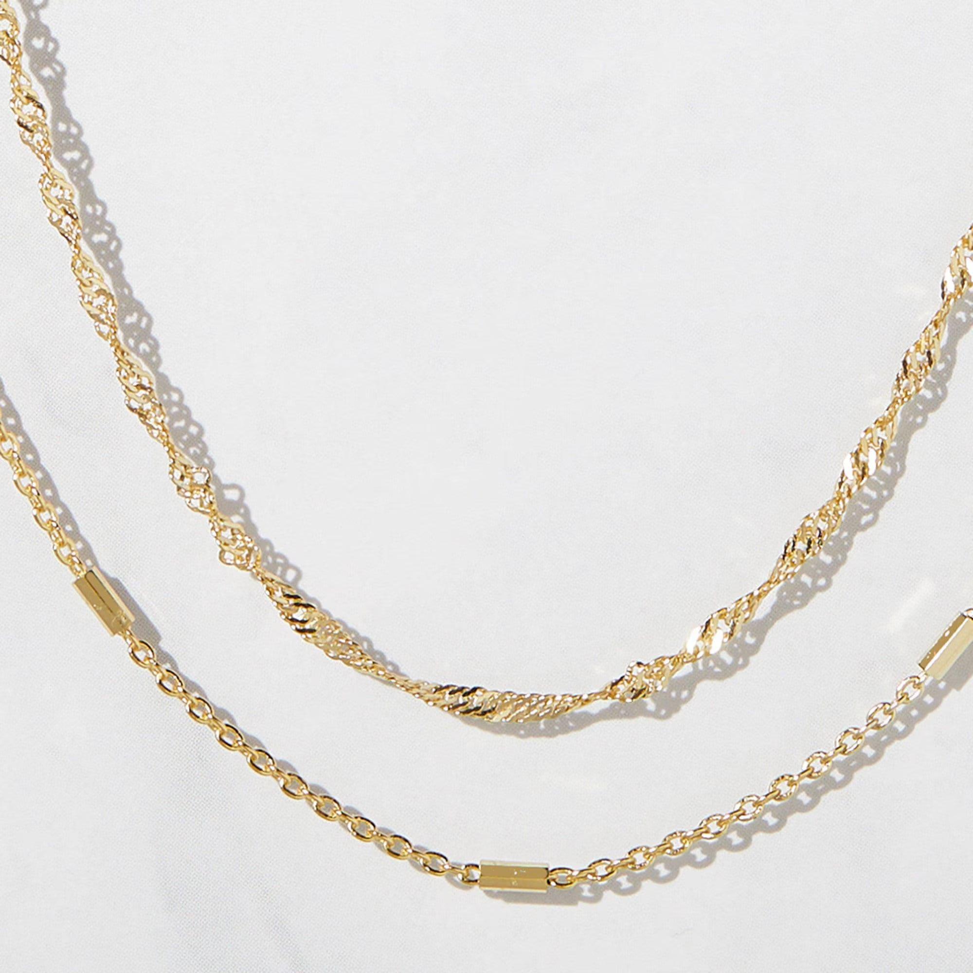 Chic Dainty Bracelet Duo - Minimalist Gold & Silver Delicate Set of 2.
