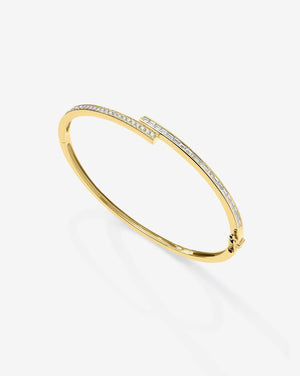 Elegant Baguette and Round Diamond Wrap Bangle.