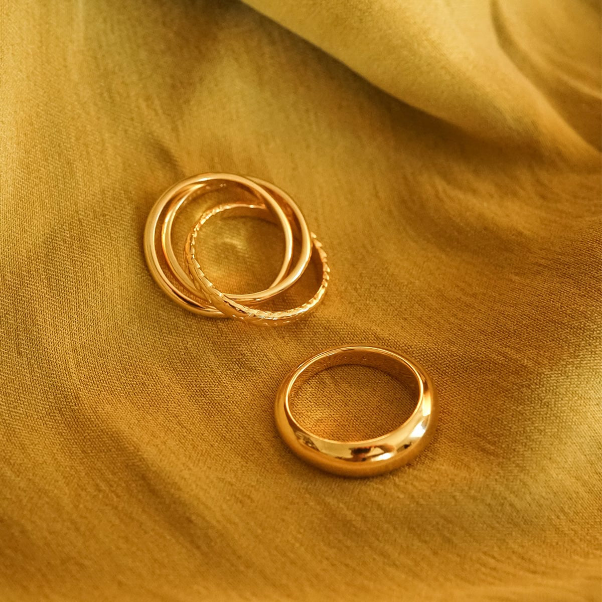Estée Lalonde Dome Ring 18Ct Gold Plate