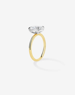 Exquisite 4.15 ct Round Lab Diamond in Elegant Whisper Thin® Setting.