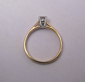 0.25Ct Diamond Solitaire 9Ct Gold Ring Cathedral Style