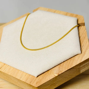 24K Solid Gold Necklace, Delicate Fine Jewelry, Simple Chain