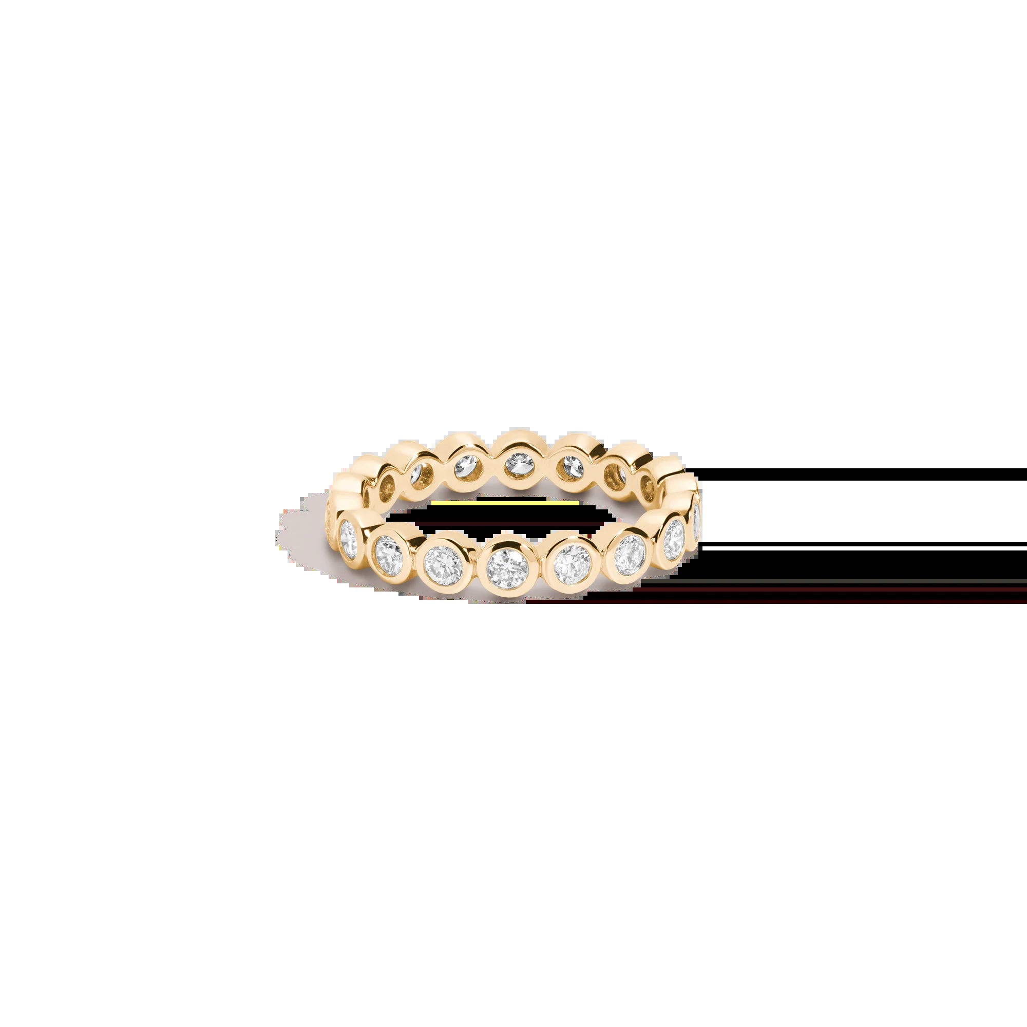 Lab Grown Diamond Bezel Eternity Ring NikNenz™ Premium Gold & Diamonds