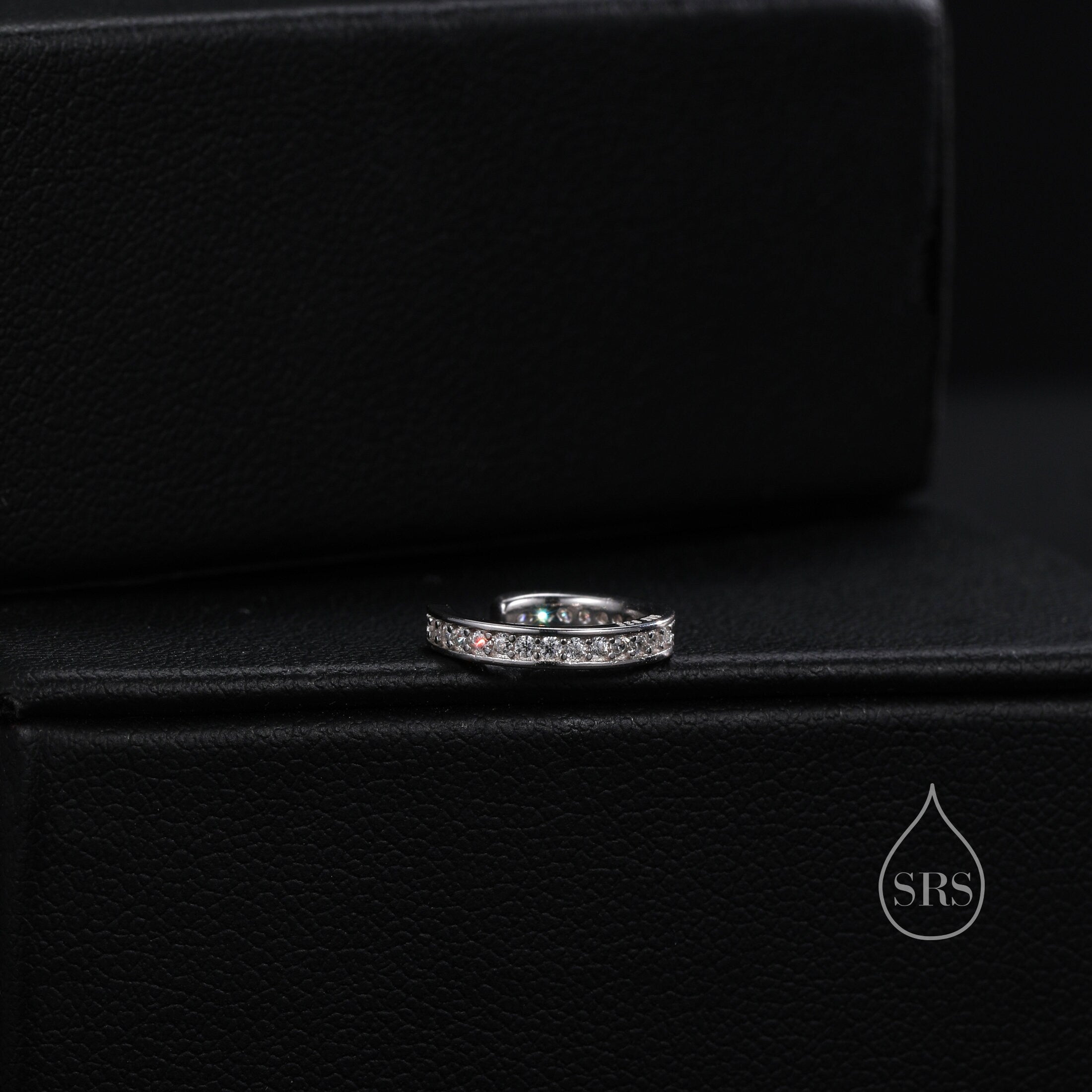 CZ Ear Cuff in Sterling Silver, Silver or Gold, Simple Piercing Free Earrings, Minimalist Ear Cuff, Diamond CZ Ear Cuff