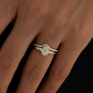 Tapered Oval Ring, 14K / 18K Yellow Gold Ring, Oval Cut Diamond, Thin Engagement Ring, Minimal Ring, Modern Ring , Delicate Ring, Oval Ring
