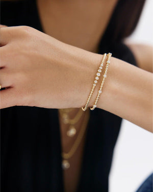 Stunning Diamond Cluster Bead Bangle – Elevate Your Elegance!.