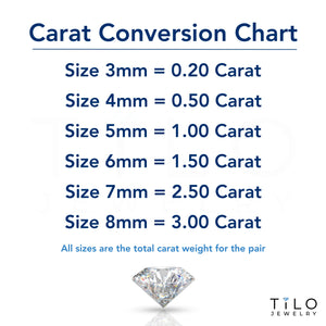 10K White Gold Solitaire Screwback Stud Earrings