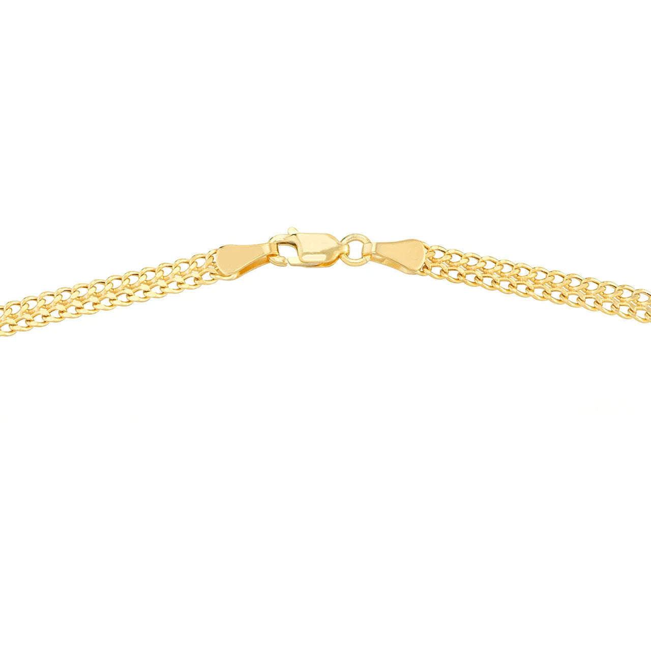 4.3Mm Diamond Cut Curb Bismark Chain Anklet Real 14K Yellow Gold 10"