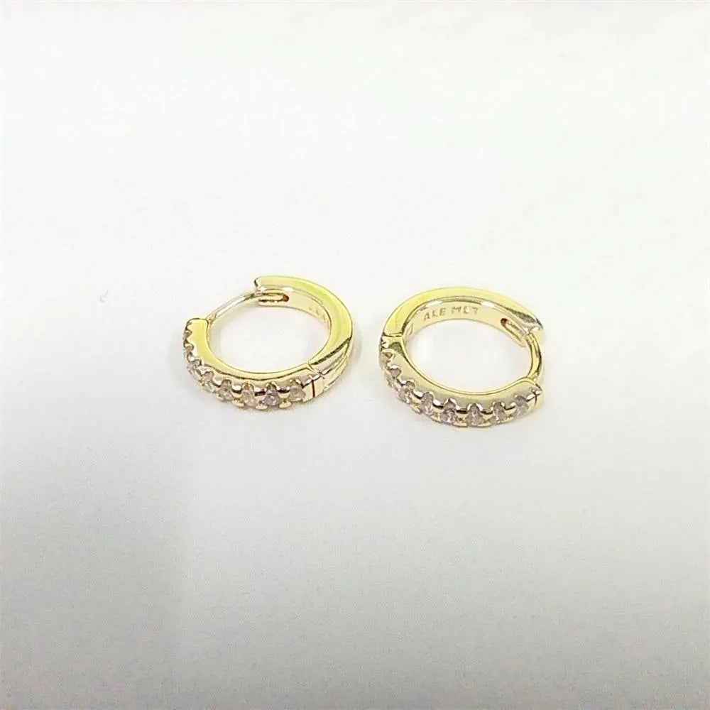 Pandora Moments Sparkling Huggie Gold Hoop Earrings