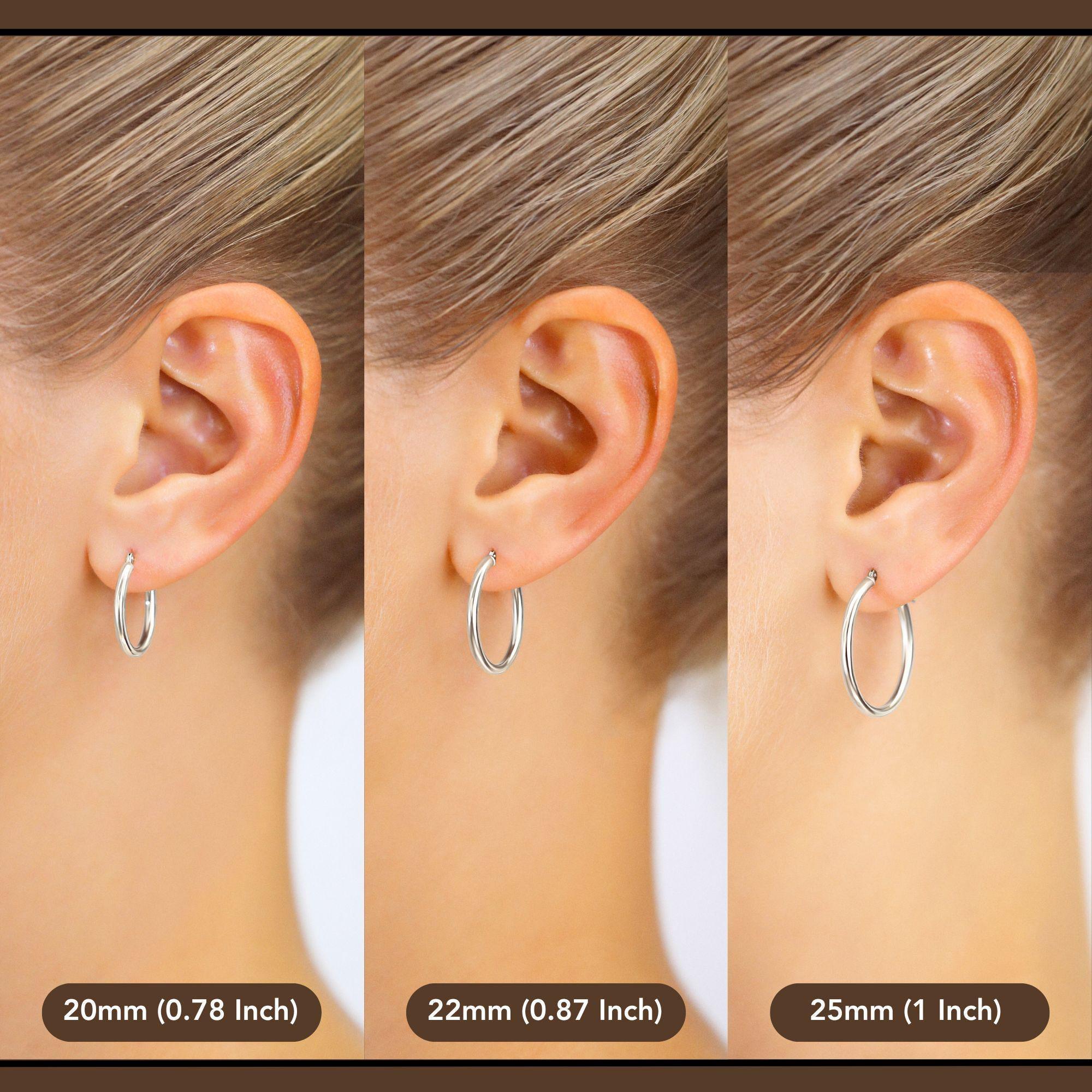 Discover Timeless Elegance with Our Handmade 10K Solid Gold Hoop Earrings - Available in White, Rose, and Yellow Gold.