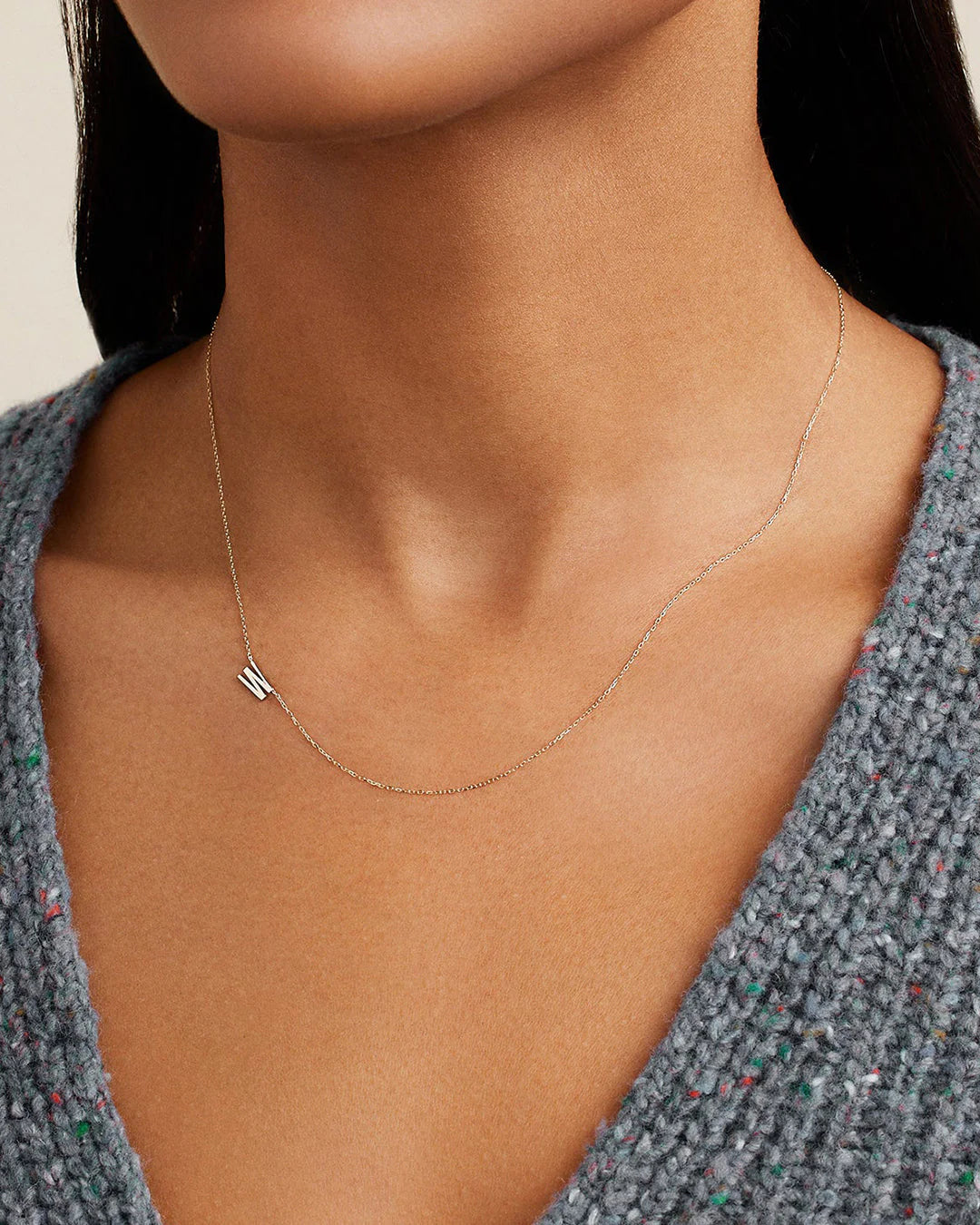 14K Gold Alphabet Necklace NikNenz™ Premium Gold & Diamonds