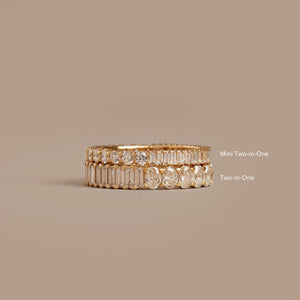 Two-In-One Lab Grown Diamond Eternity Ring NikNenz™ Premium Gold & Diamonds