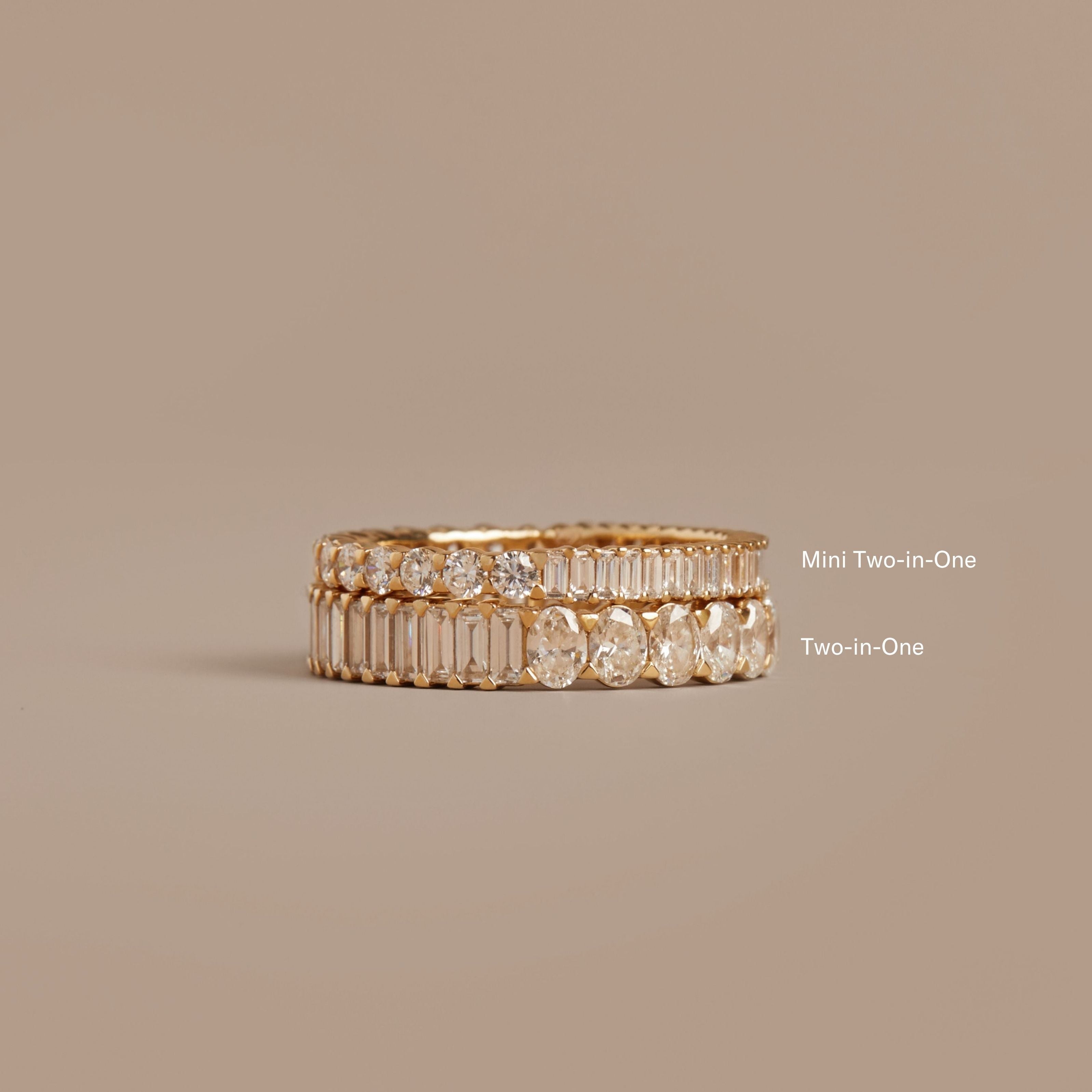 Two-In-One Lab Grown Diamond Eternity Ring NikNenz™ Premium Gold & Diamonds