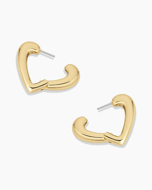 Amour Heart Hoops NikNenz™ Premium Gold & Diamonds