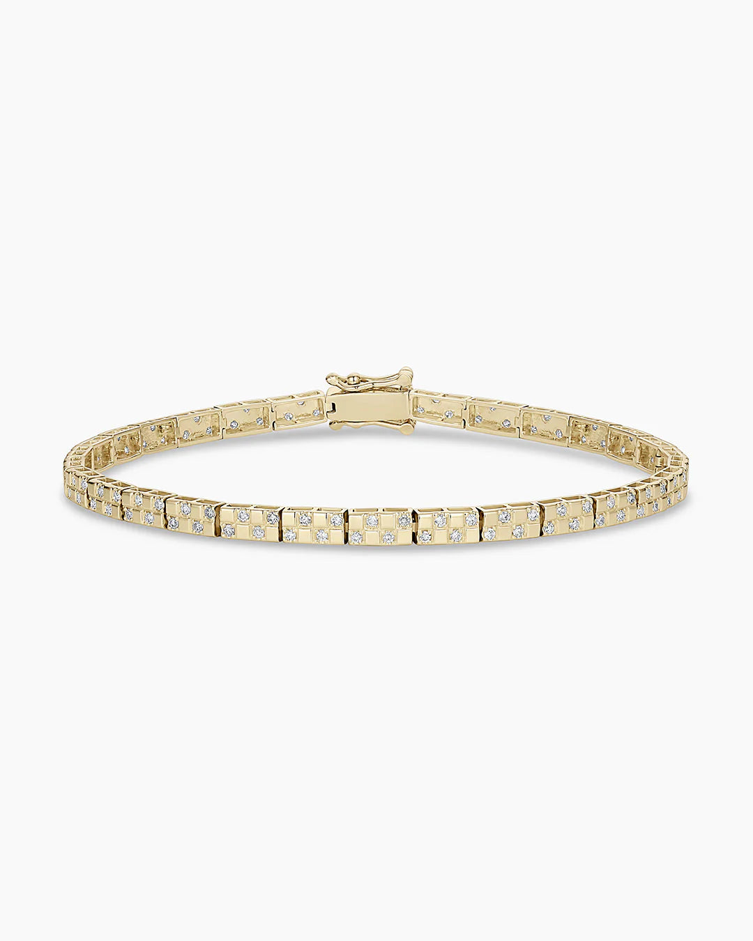 Diamond Checkered Tennis Bracelet