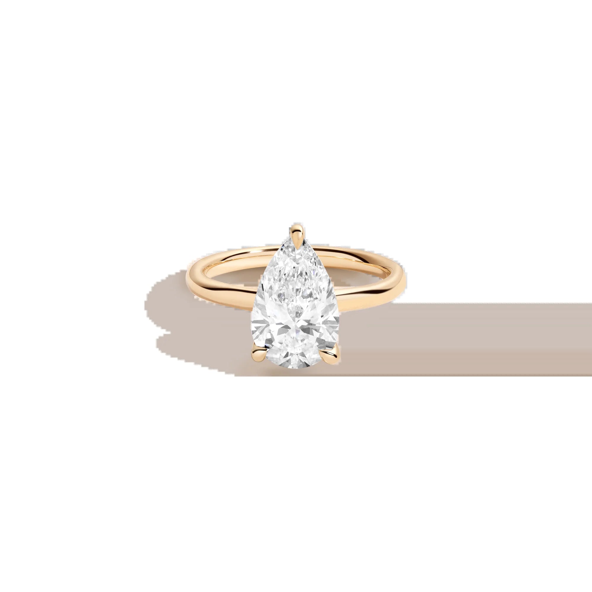 3Ct Pear Lab Grown Diamond Solitaire Ring NikNenz™ Premium Gold & Diamonds