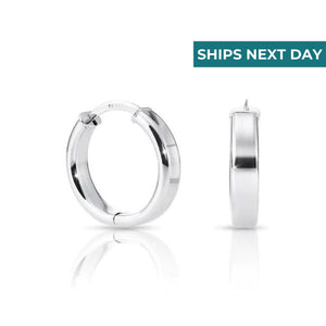 Elegant 925 Sterling Silver Small Huggie Hoop Earrings - Available in 18MM & 20MM.