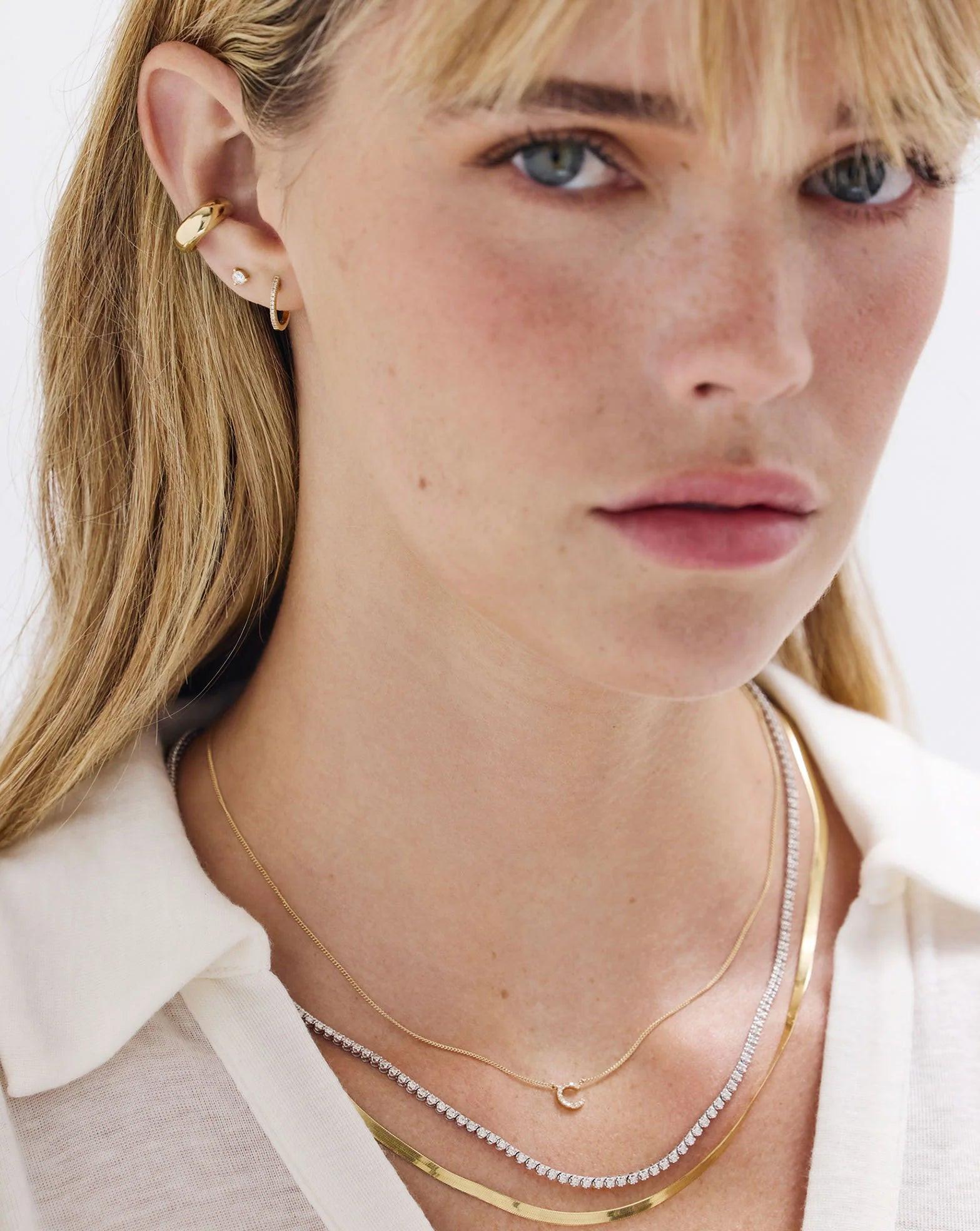 Sparkling Diamond Huggie Earrings for Effortless Elegance.
