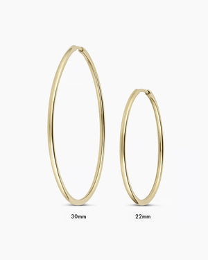 14K Gold Classic Hoops