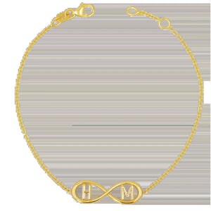 Infinity Letter Bracelet