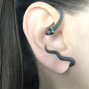 Snake Ear Cuff, No Piercing Gothic Earring, Unisex Goth Stainless Steel Jewelry