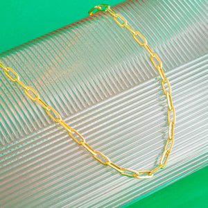 GOLD LONG LINK CHAIN NECKLACE