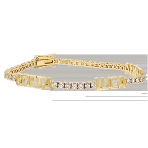 Custom Diamond Name Tennis Bracelet