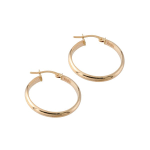 Bold 14K Solid Gold Hoop Earrings - Classic 3.10mm Thick Design.