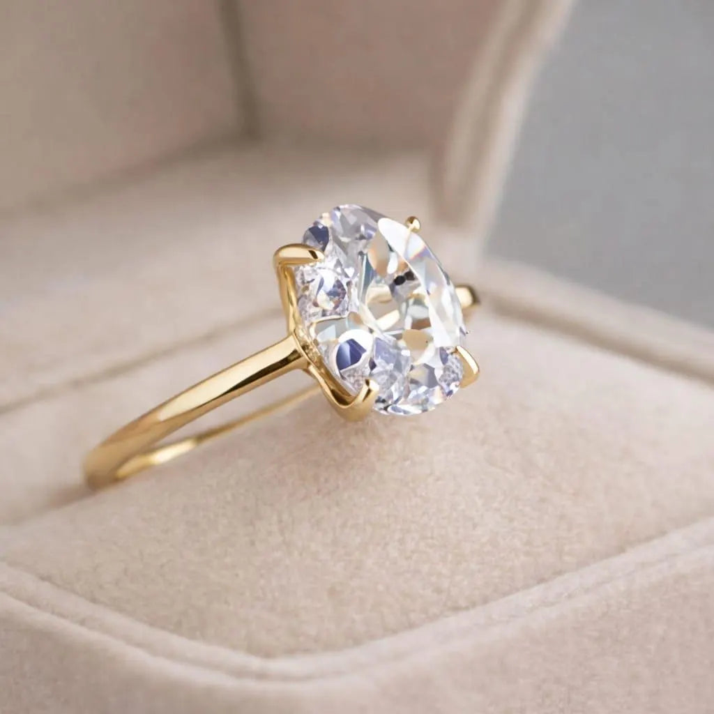 Wedding Band, Unique Engagement Ring, Bridal Set, Proposal Ring, Simulated Diamond, Anniversary Rings