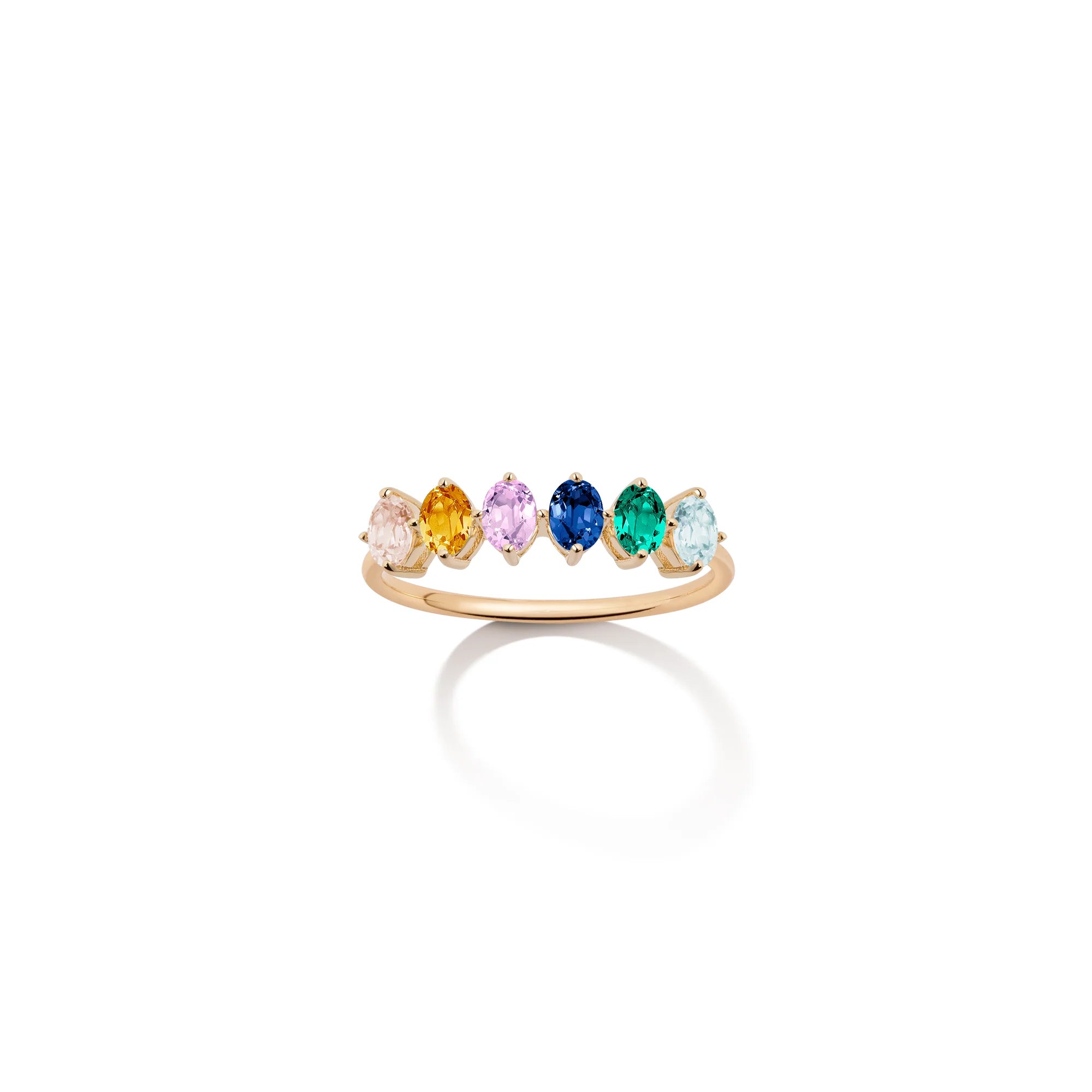 Custom Birthstone Ring NikNenz™ Premium Gold & Diamonds