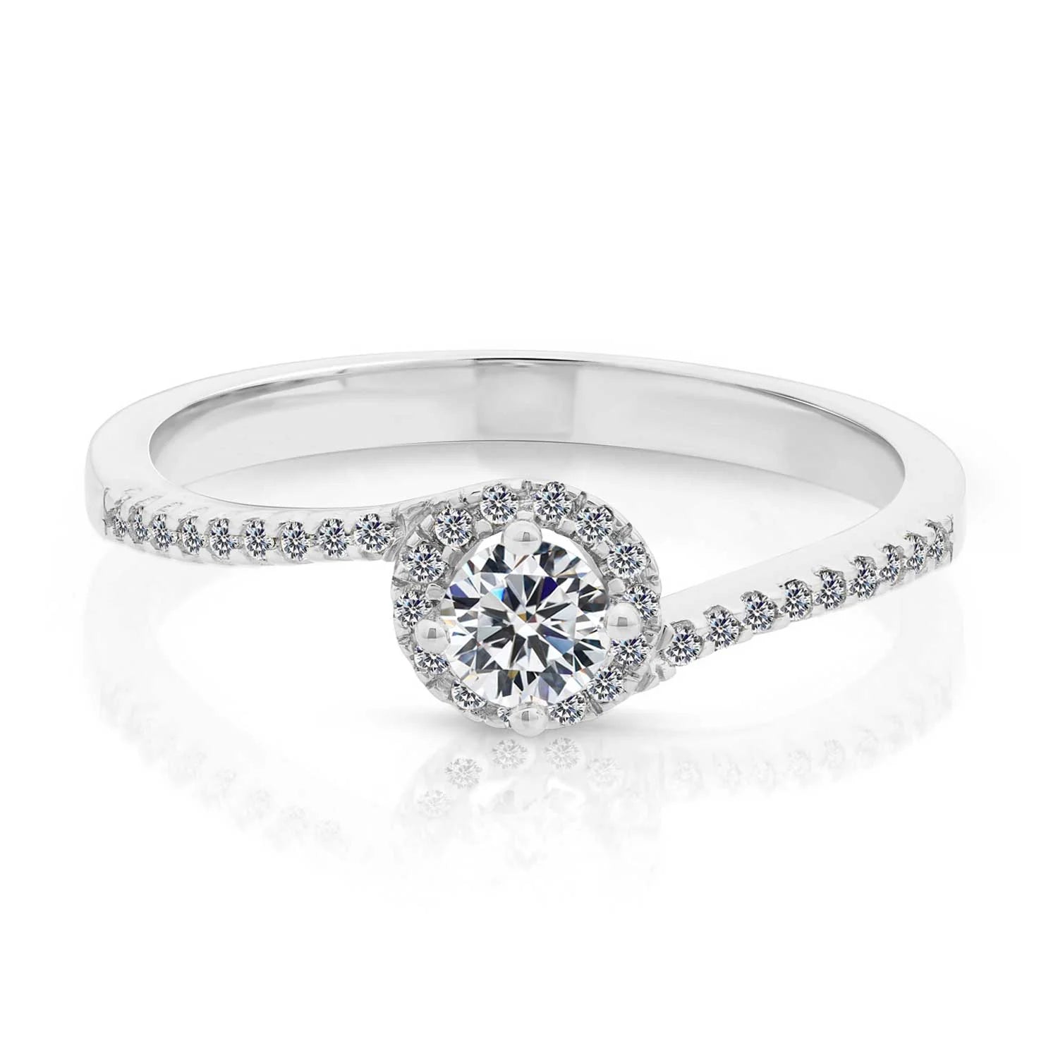 14K Gold Spiral Engagement Style Ring
