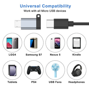 1-3 Pieces Female Type-C to Micro USB Male Connector Adapter for Xiaomi Redmi Huawei Type-C Micro USB Charger Adapter Converter