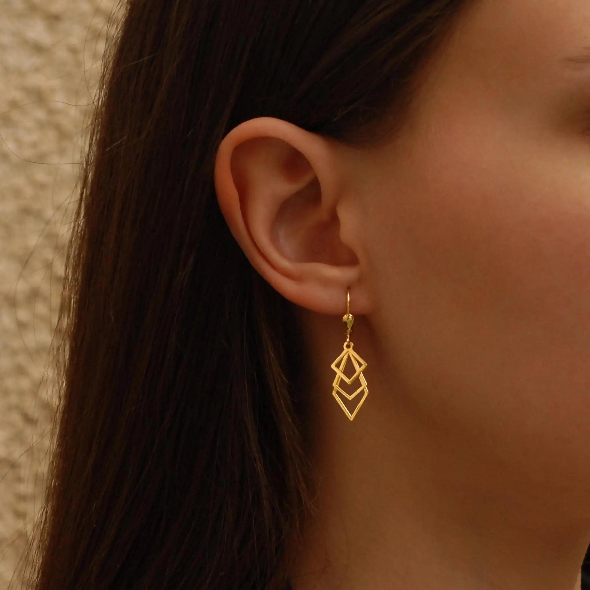 14K Solid Gold Elegant Leverback Drop Earrings – Perfect Gift for Mother's Day, Birthdays & Everyday Luxury.