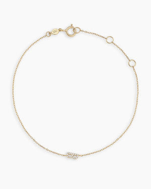 14K Diamond Pavé Alphabet Bracelet