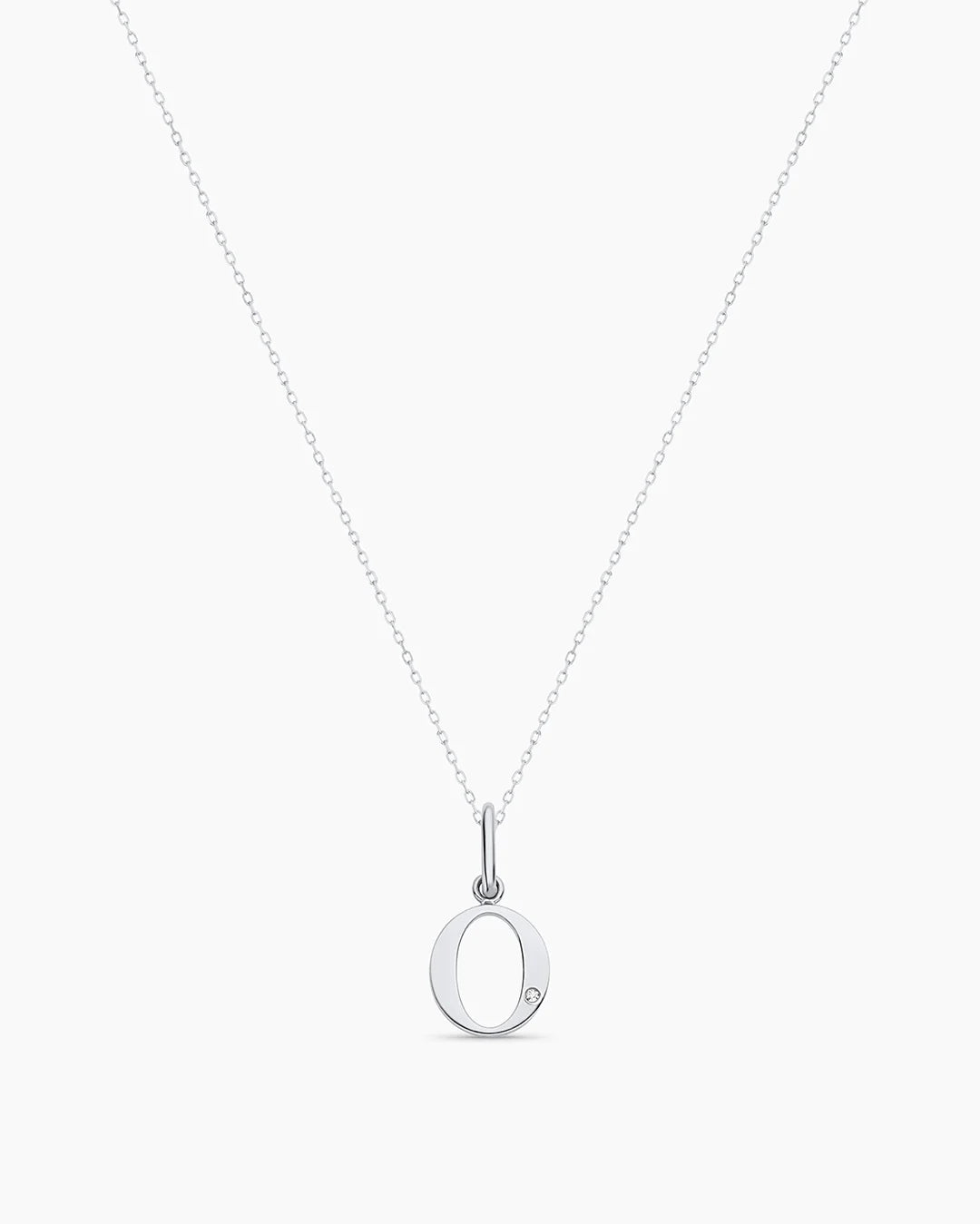 Diamond Vintage Alphabet Charm Necklace