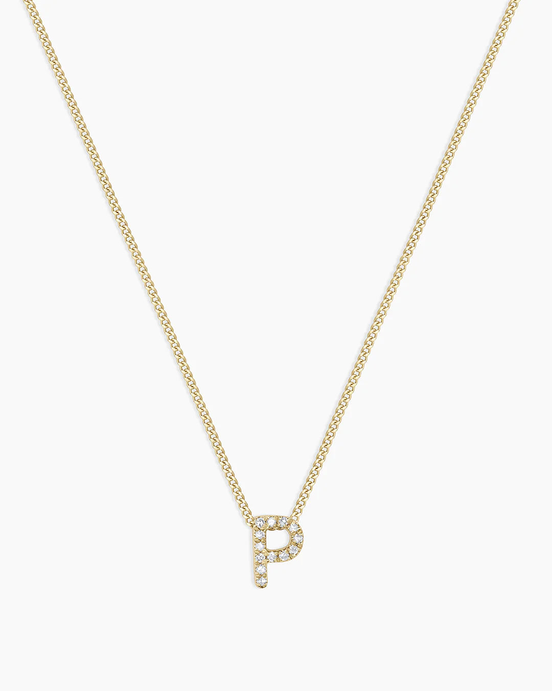 14K Diamond Alphabet Necklace