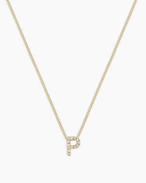 14K Diamond Alphabet Necklace