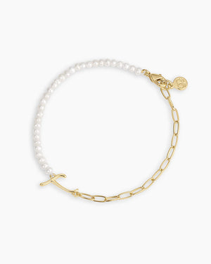 Lou Pearl Alphabet Bracelet