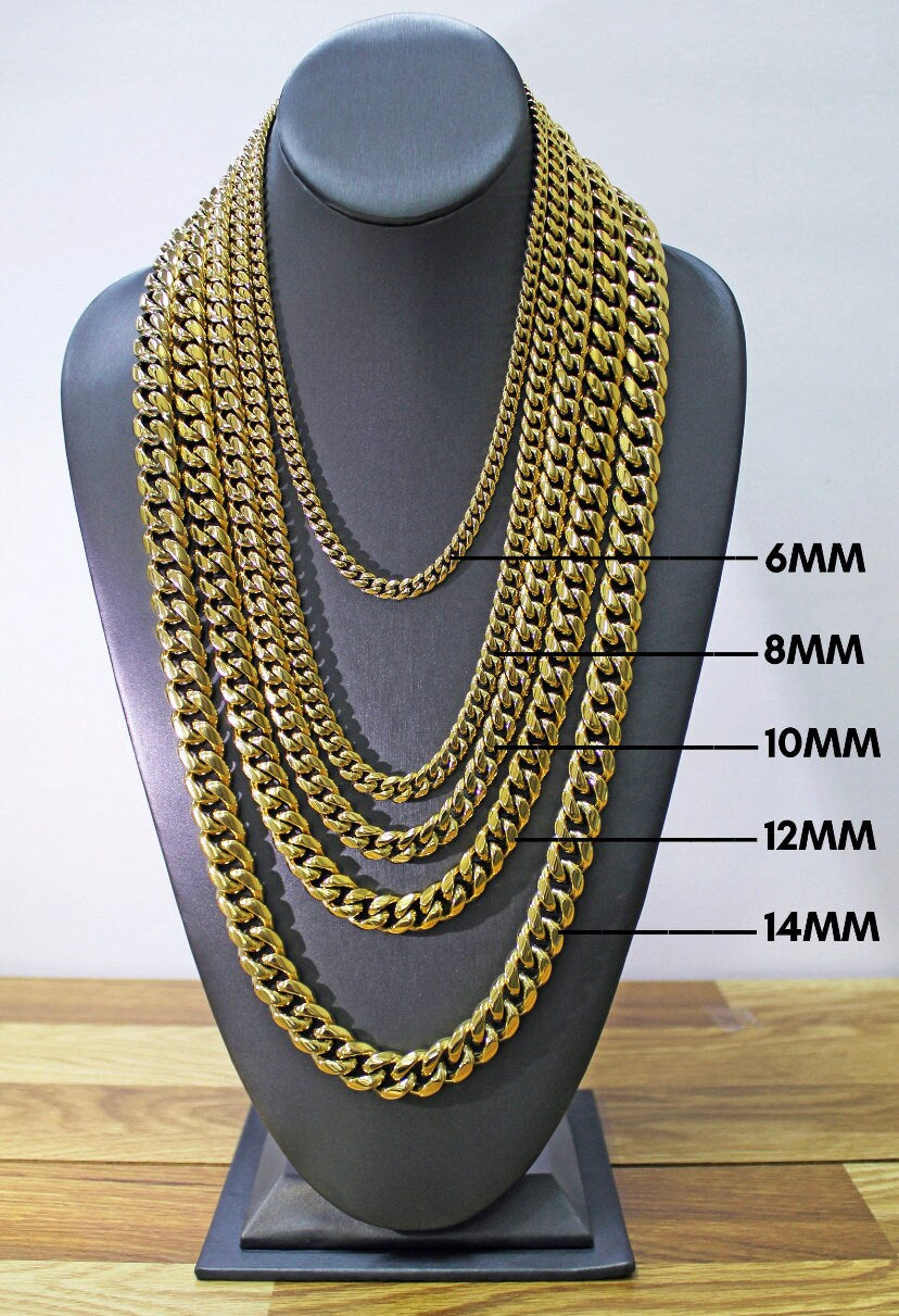 14K Gold Filled Miami Cuban Link 12Mm Unisex Chain Featuring Micro Pave Cubic Zirconia Double Safe Box Lock Clasp, Wholesale Jewelry