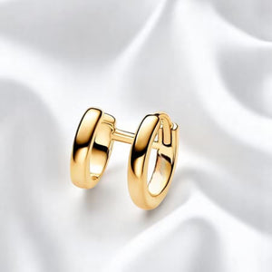 14K Gold Double Huggie Hoop Earring, round Cartilage Hoop Earring, Delicate Circle Earring, Cute Gold Hoop, Earrings for Women, Gift for Her