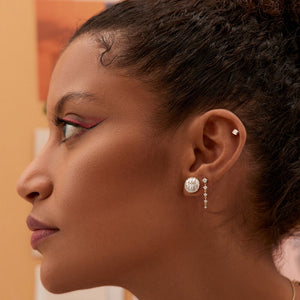 Dangle & Drop Earrings / 14K Gold Dangling 4 Prong Natural Diamond Drop Earrings by Ferkos Fine Jewelry