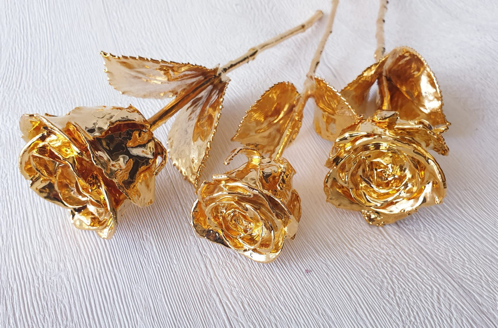 Real Natural Roses Preserved and Dipped in 24K Pure Gold, Gifts for Her, Occasion, Wedding