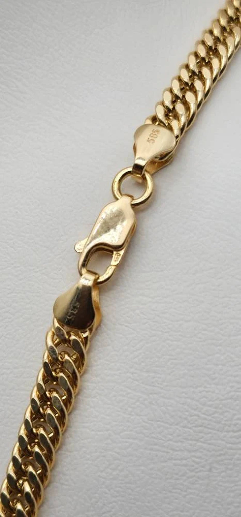 14K Gold Miami Cuban Link Chain - Handmade 5Mm Curb Chain
